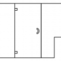 Inline Door with Panel and Notched Panel